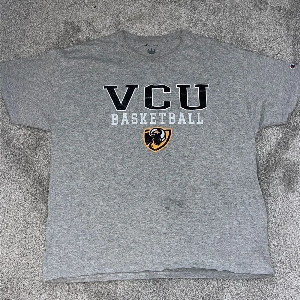 VCU Virginia Commonwealth Rams Basketball Team Gray Soft T Shirt XL Champion